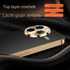 First Layer of Cowhide Lychee Texture Electroplated Frame Case For Poco F7 Ultra F7 Pro POCO X7 Pro F6 Pro F5 Lens Protect Cover