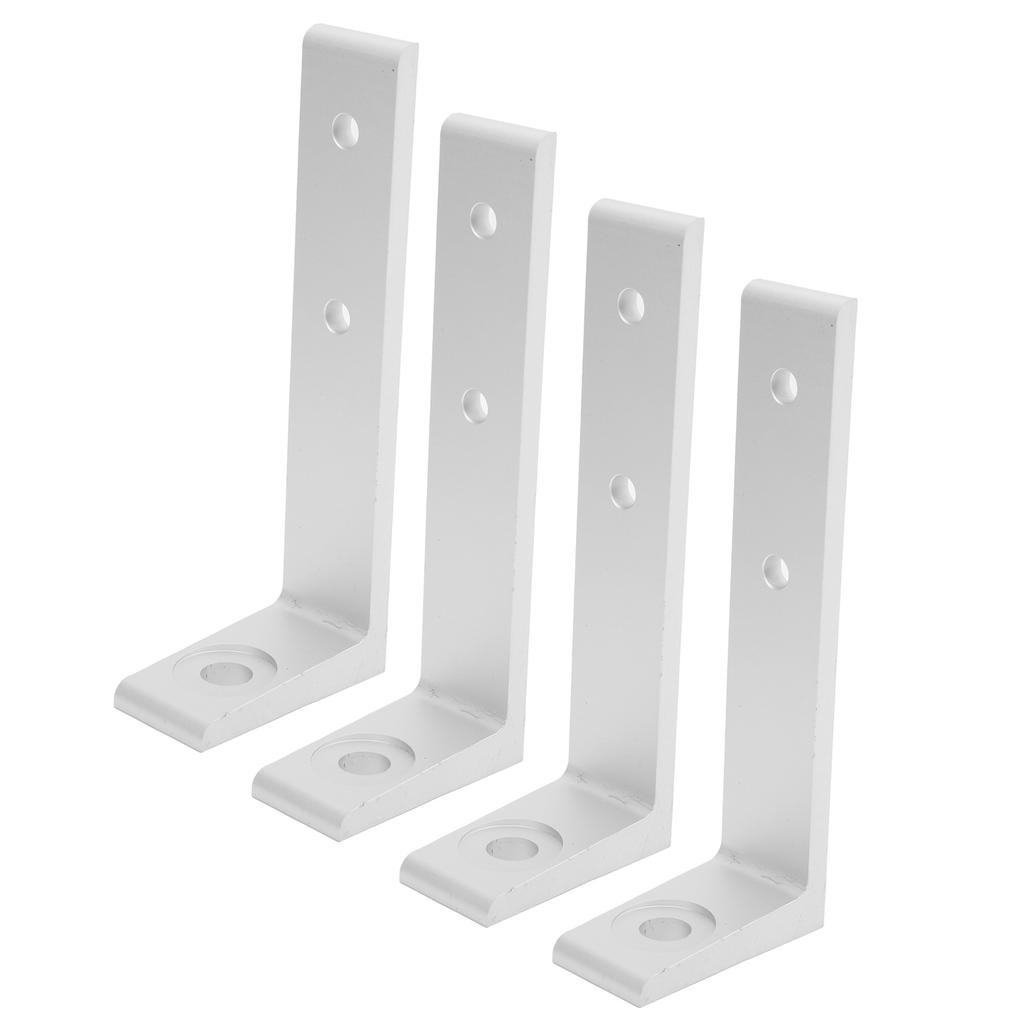 4PCS Corner Braces Aluminum L Shaped Right Angle Support Fixing Repair Brackets Silver3030 Single Groove