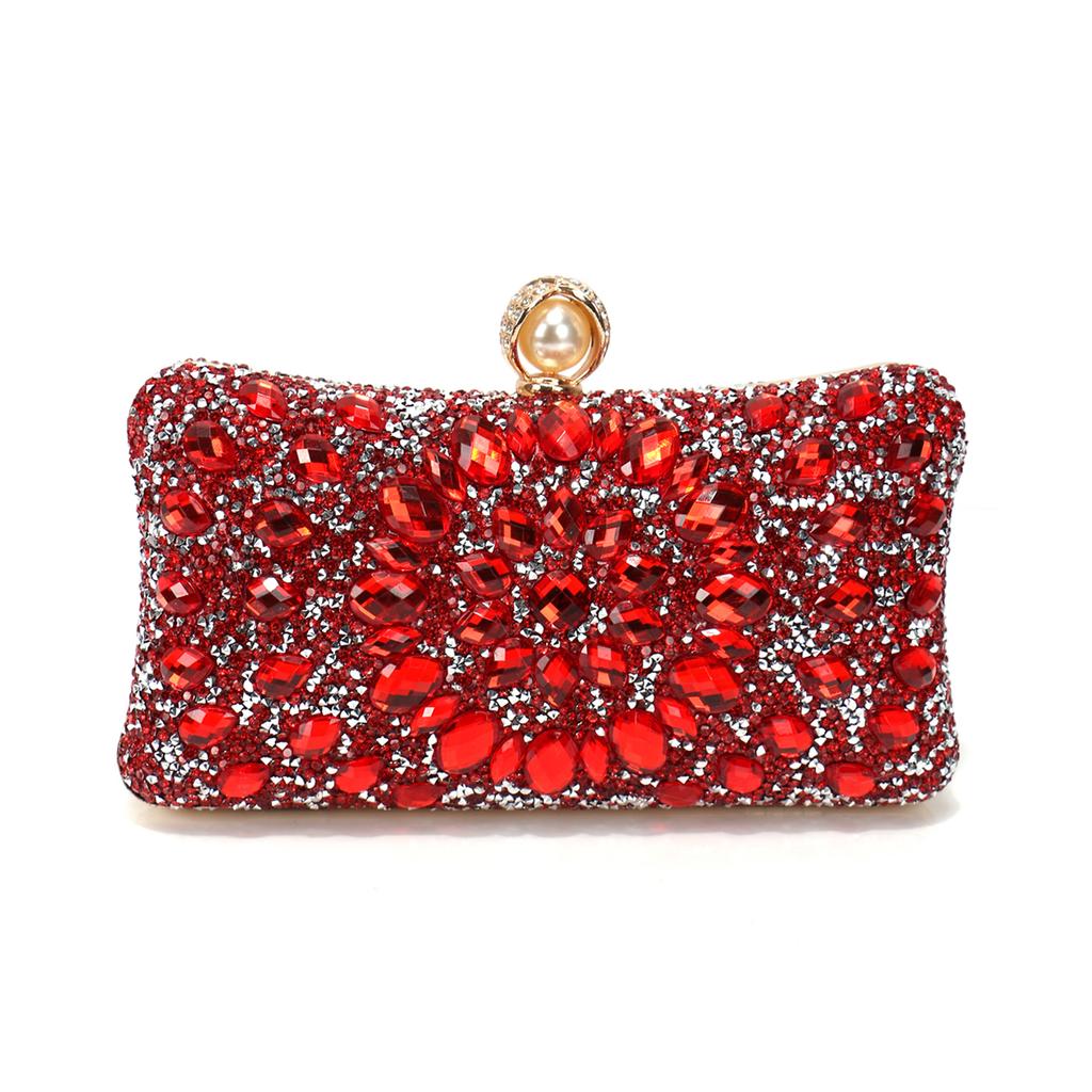 Acrylic Diamonds Evening Bags Party Wedding Clutch Rhinestones  Design Chain Shoulder Handbags