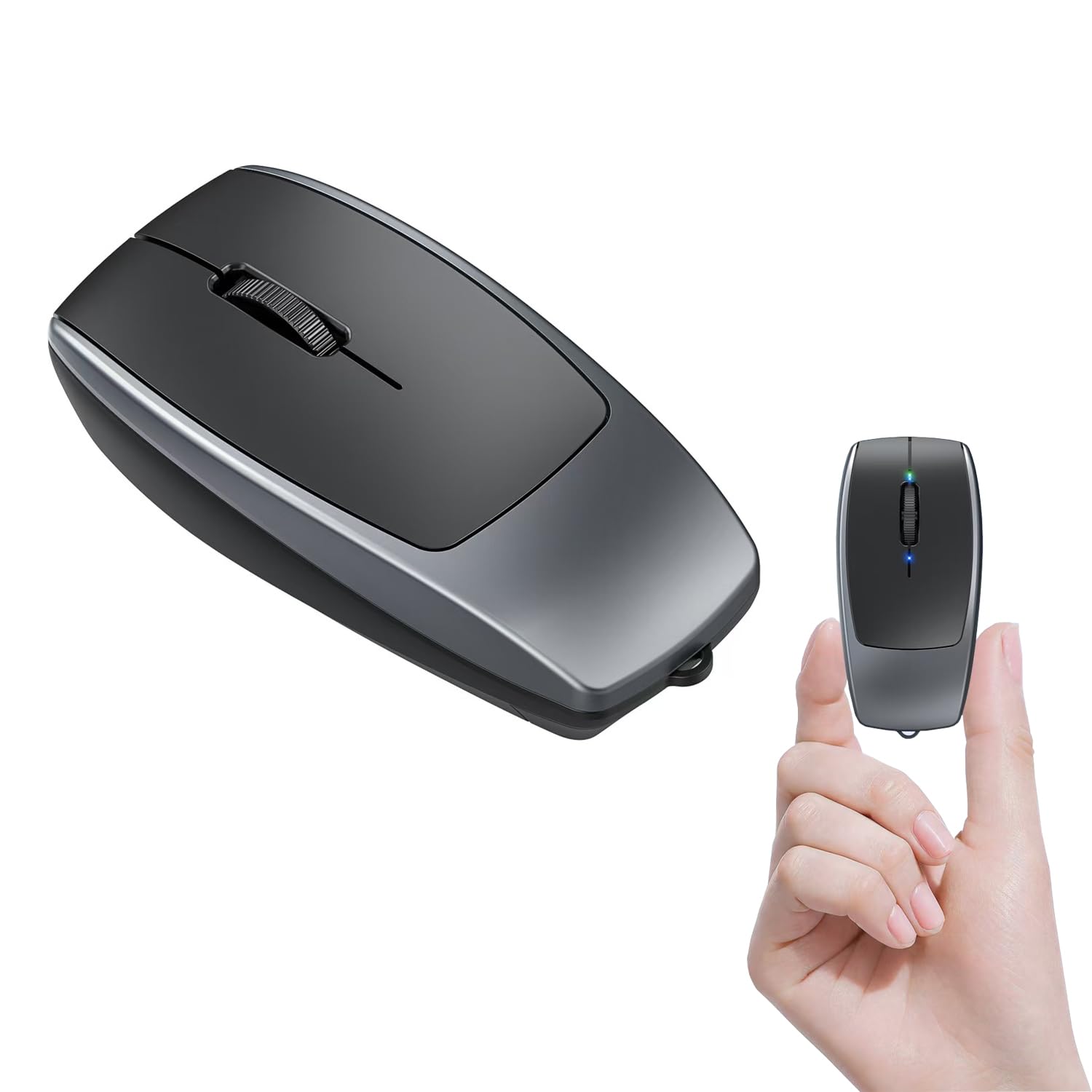 

Ультракомпактна миша 2-в-1 з кардридером, Bluetooth-з єднанням, надлегка (25 гр), Компактний, Портативний, Тихий, Бездротовий, 80012001600 DPI,