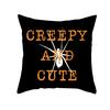 New Nordic Halloween Throw Pillow Cover Black Letter Print Sofa Cushion Cover Cushion Cover Home