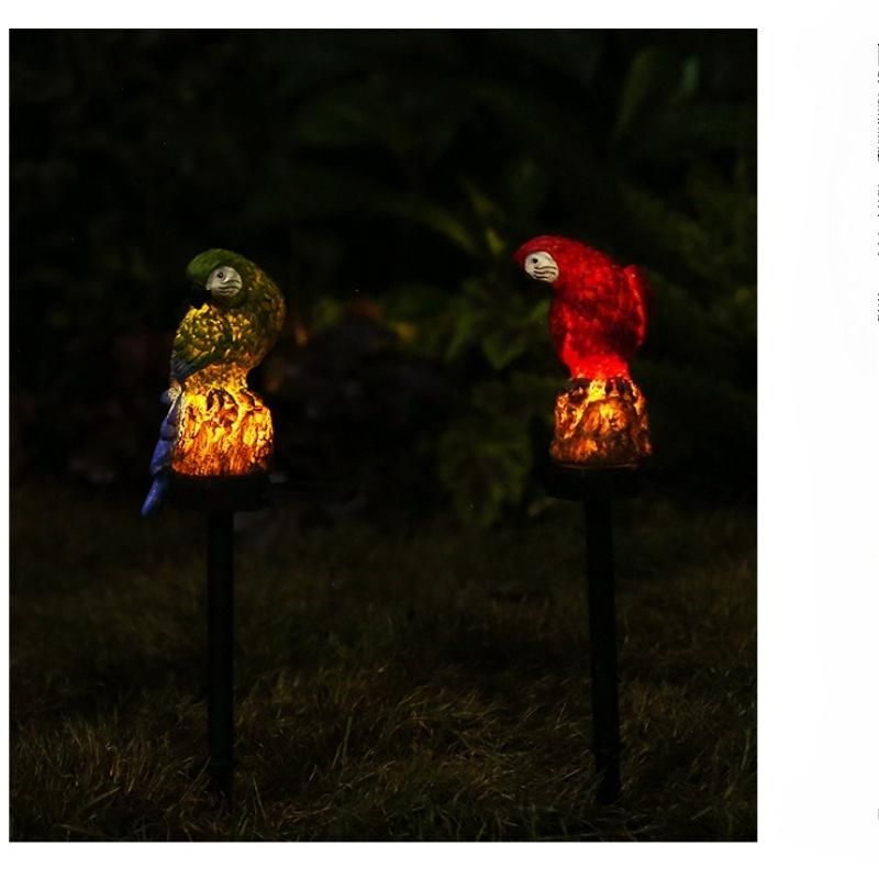 1Pc Solar Floor Plug Light Resin Parrot Lawn Light, Garden Decoration Night Light Outdoor Landscape Light Luminous Led