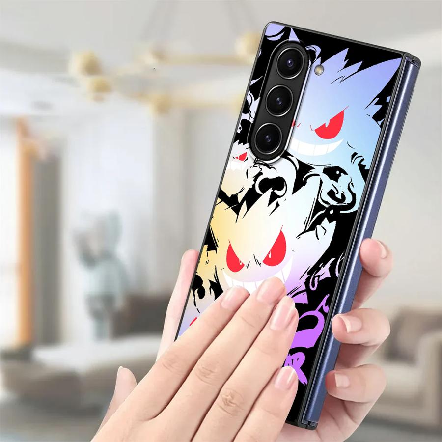 Case for Samsung Galaxy ZFold7 ZFold5 ZFold3 ZFold4 ZFold6 Z Fold 7 6 5 4 3 Back Phone Cover Cool Gengar Pokemon