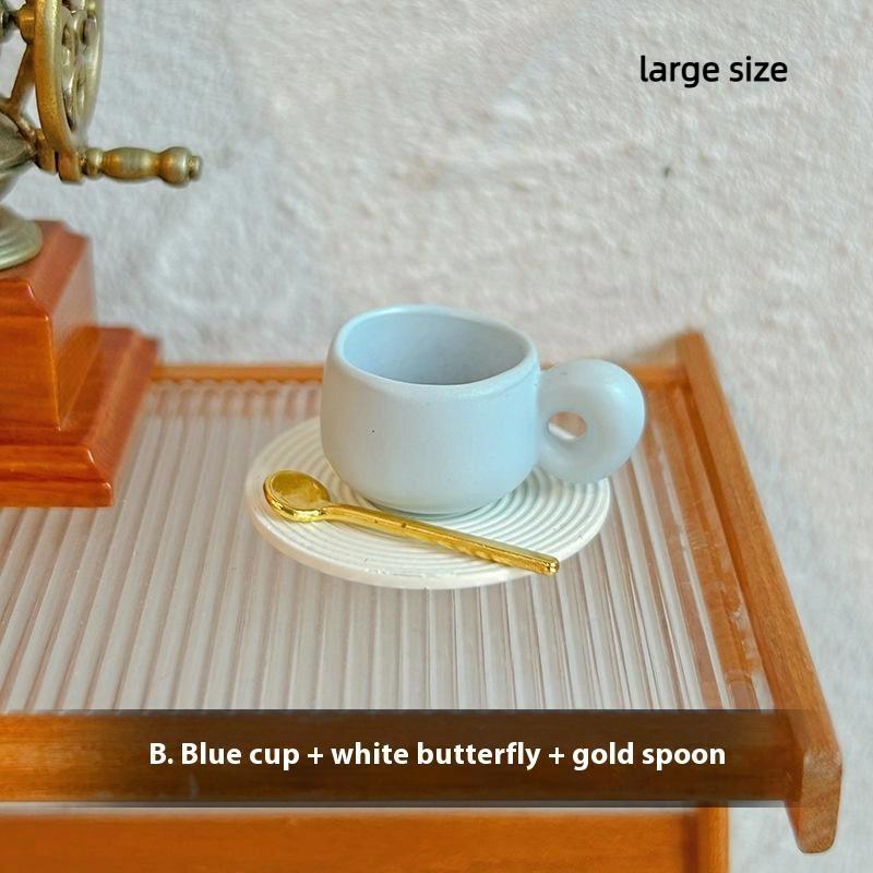 3Pcs Dollhouse Simulation Water Cup Toy Miniature Accessories Alloy Coffee Drink Cup Model Doll House Diy Decoration
