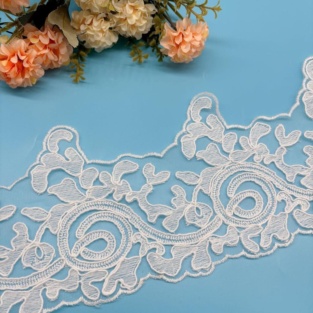Rope Strand Barcode Embroidery Lace Women Lace Lolita Clothing Hem Accessories