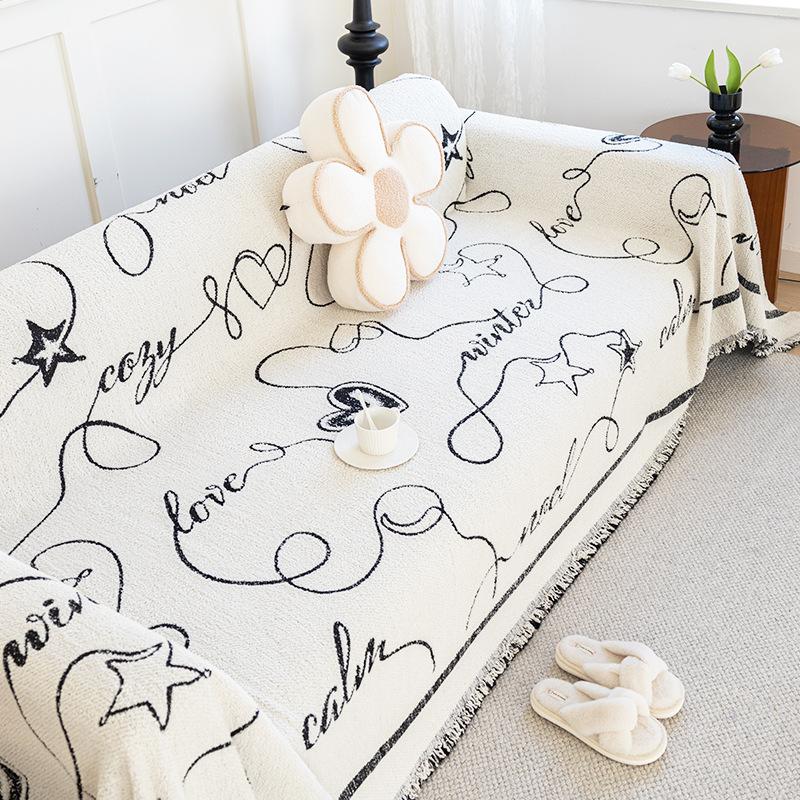 

Nordic Style Light Luxury High-Grade Sofa Towel Living Room Universal Sofa Cover Universal Blanket Cover Cloth Cat Petting Sense 180*130cm