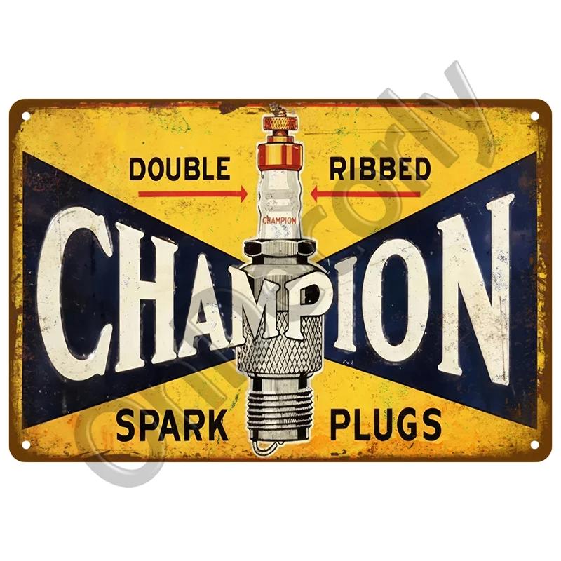 Vintage Metal Wall Sign  Retro Motor Oil Gas Racing Tin Poster for Garage  Man Cave Decor Perfect Iron Plate Decoration for Home