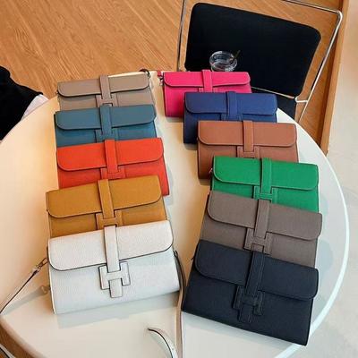 2025 New Leather I-buckle Long Three-fold Wallet First Layer Cowhide TOGO Leather Leather Wallet Cross-border Wholesale Trend