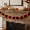 Halloween Party Decorations 10FT Garland, Spooky Skull Pumpkin Spider Hanging Paper Bunting Bat Decor Banner, Backdrop for Home, Wall, Fireplace Witch