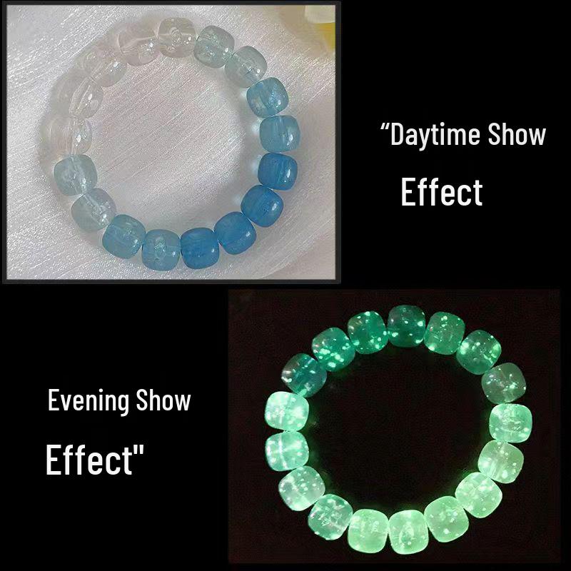 Starry Sky Gradient Luminous Bracelet: Soft Wrap-Around Beaded Jewelry for Couples and Students