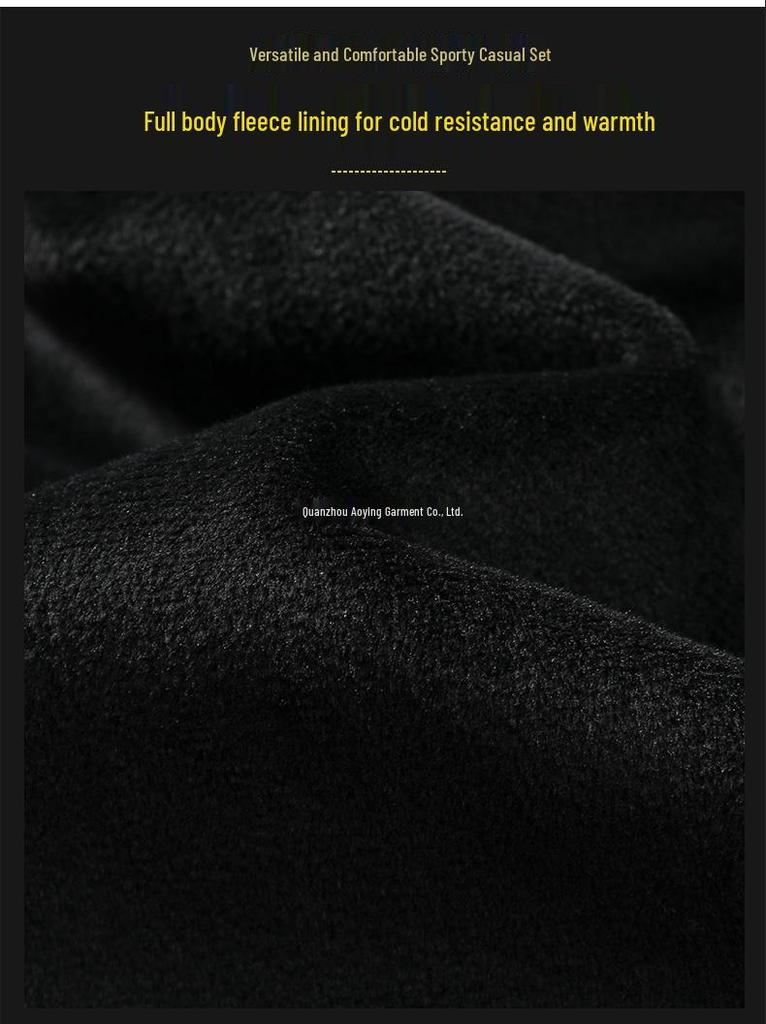 2024 Men's Plus Velvet Hoodie Set