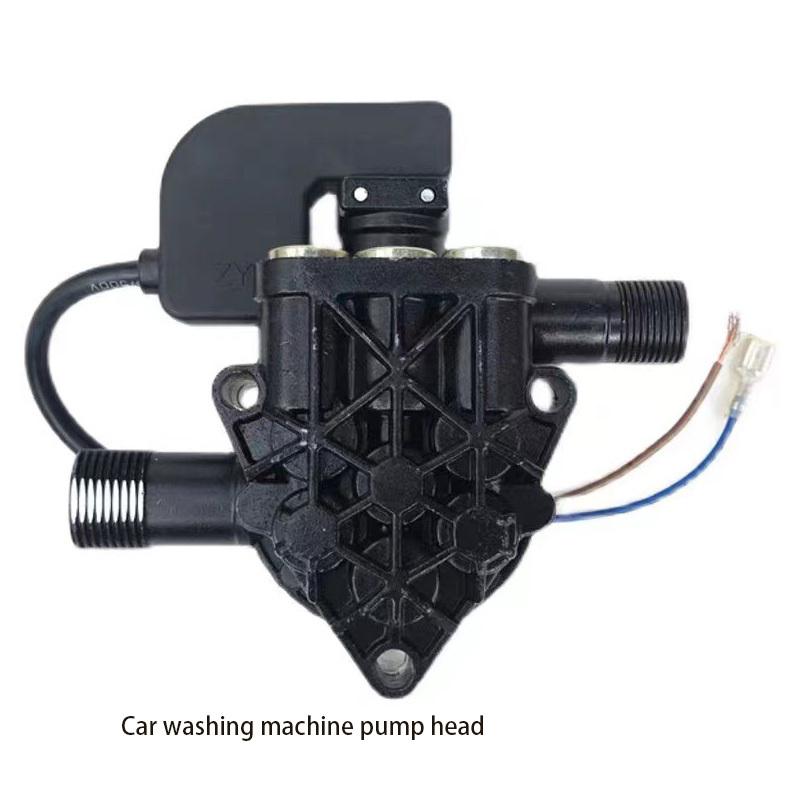 Household Portable High Pressure Cleaning Machine Car Wash Pump Head Car Wash Triangular Hole Pump Head Assembly