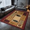 Wildlife Theme Carpet Mat Rug - Bear Pine Design Home Decoration Soft Floor Mat for Living Room Carpet Living Room Decoration