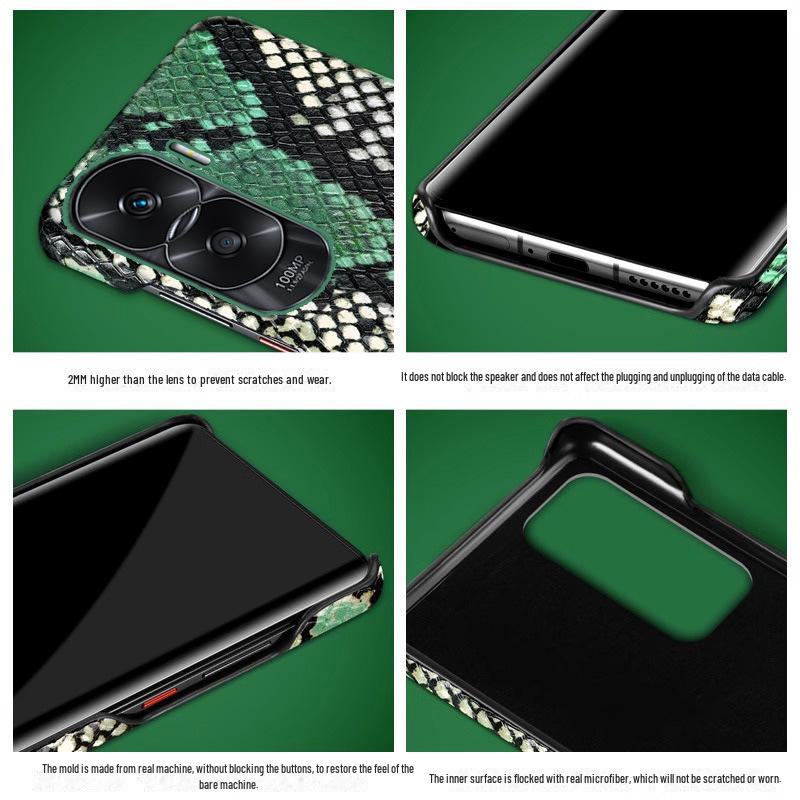 Honor X20SE Half-Cover Leather Case with Python Skin Pattern for X10Max