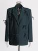Summer 2026 Women's Casual Blazer with 3D Bow Patchwork Design