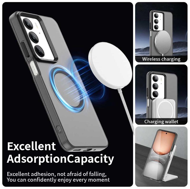 Magnetic Adsorption Wireless Charge Clear Case For Realme C75 Transparent Back Case For Realme C75 Case For Realme C75 6.72 inch