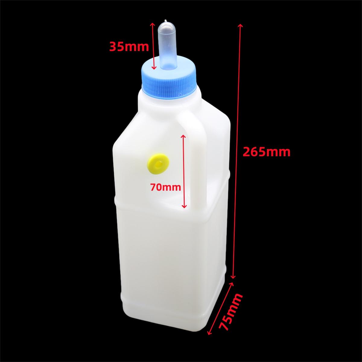850ml Lamb Milk Pot Thickened Hand-Hold Plastic Lamb Milk Bottle Animal Kitten Puppies Lamb Silicone Pacifier Feeding Tool 1Pc