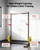 Power Cage Rack, Multifunctional Squat Rack for Home Gym, Width-Adjustable Workout Strength Training Equipment with 6 Band Pegs, Landmine Attachment &