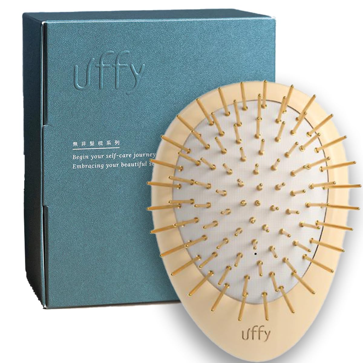 

Uffy Brush (AcuBrusher) Scalp & Face Brush with Patented Technology, Hair Care, Popular Gift (Natural, Yellow, Gold)