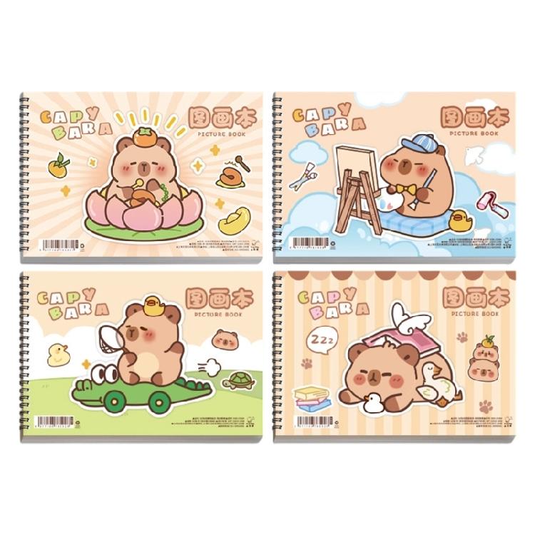 Artist Sketchbook 100GSM Paper Twin Coil Binding Drawing Book Travel Sketching Pad for Painting Doodling Illustrations