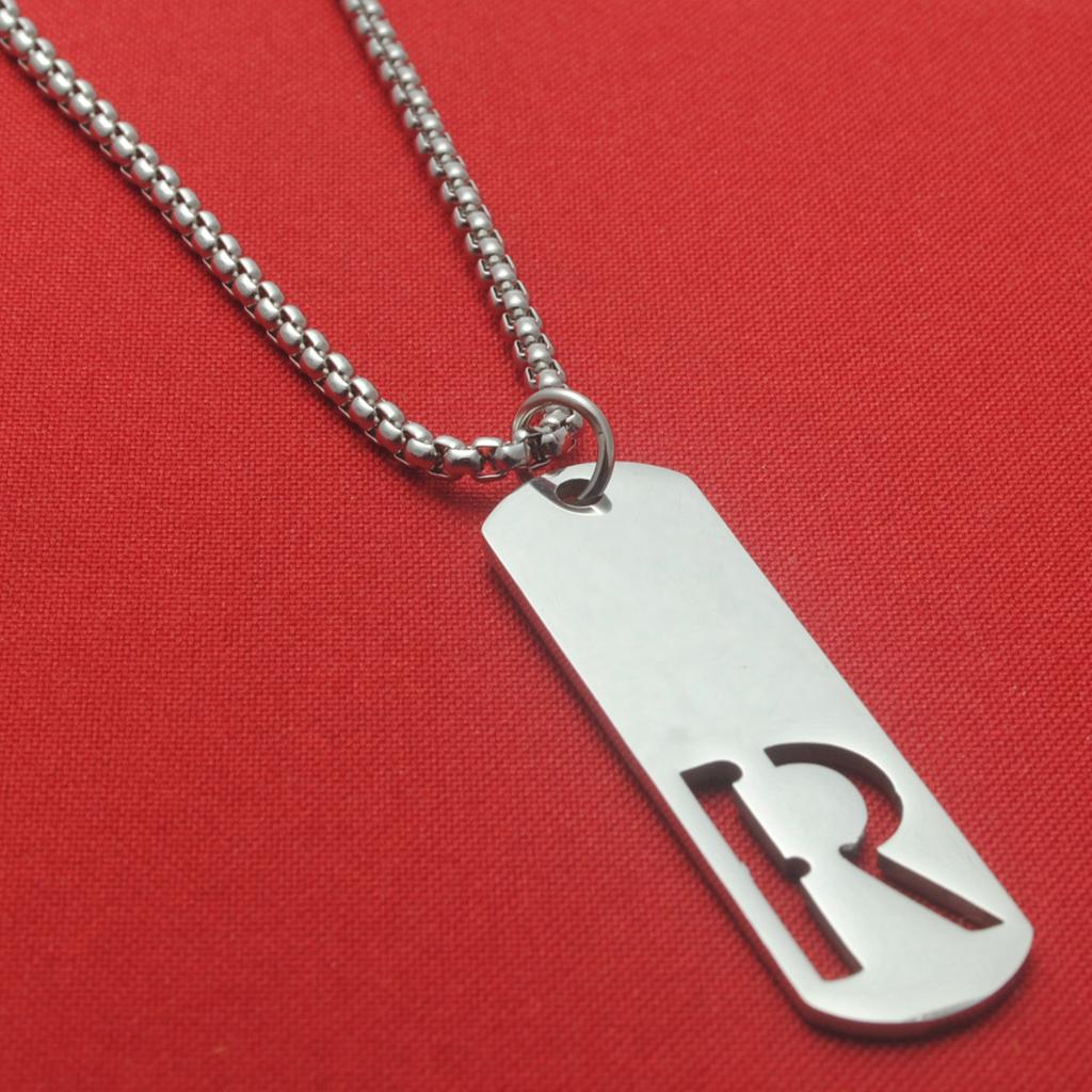 Titanium Steel English Letter Pendant Stainless Steel Unisex Versatile Fashion Accessories Couple Jewelry Necklace