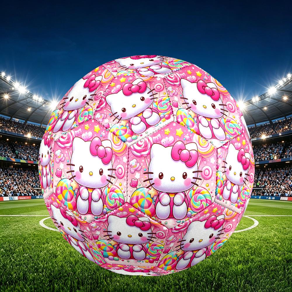 1pc Hello Kitty Soccer Ball, Athletic Standard Football Size 5 Lightweight Sports Match Soccer Ball, Perfect Gift for Sports Enthusiasts