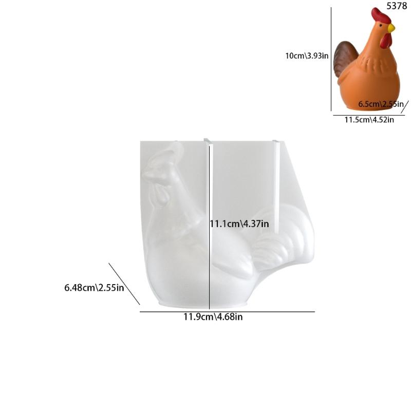 Chicken Shape Candle Mold Food Safe Silicone Creative Homes Decors Handcrafting Tool for Holidays Birthdays Parties