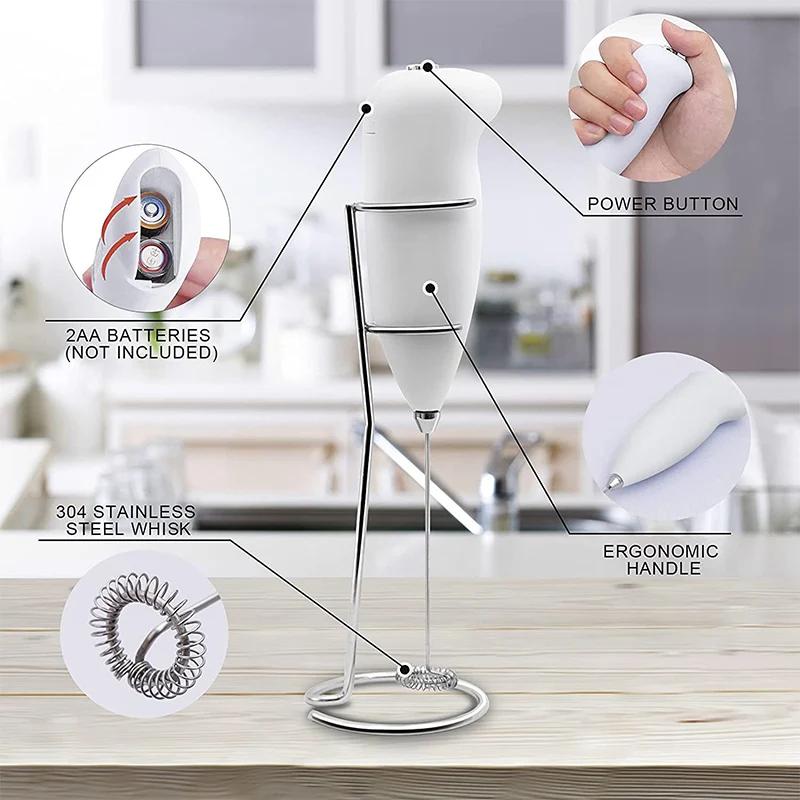 Milchaufschäumer Handmixer Elektrischer Kaffeeschäumer Schneebesen Cappuccino Rührer Mini Tragbare Mixer Home Küche Schneebesen Werkzeug