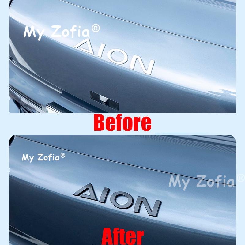 For GAC AION V 2024 2025 2026 Car Car Black Label Sticker Car Front Logo Frame Head Bumper Decor Sticker Cover Accessories