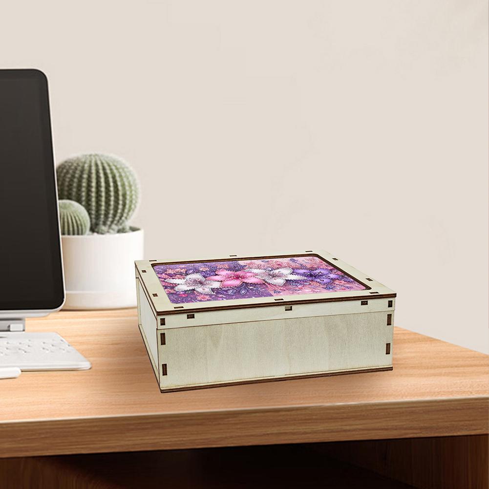 Diamond Painting Storage Box Wooden Box DIY 5D Diamond Painting Jewelry Box Diamond Painting Container Box for Women