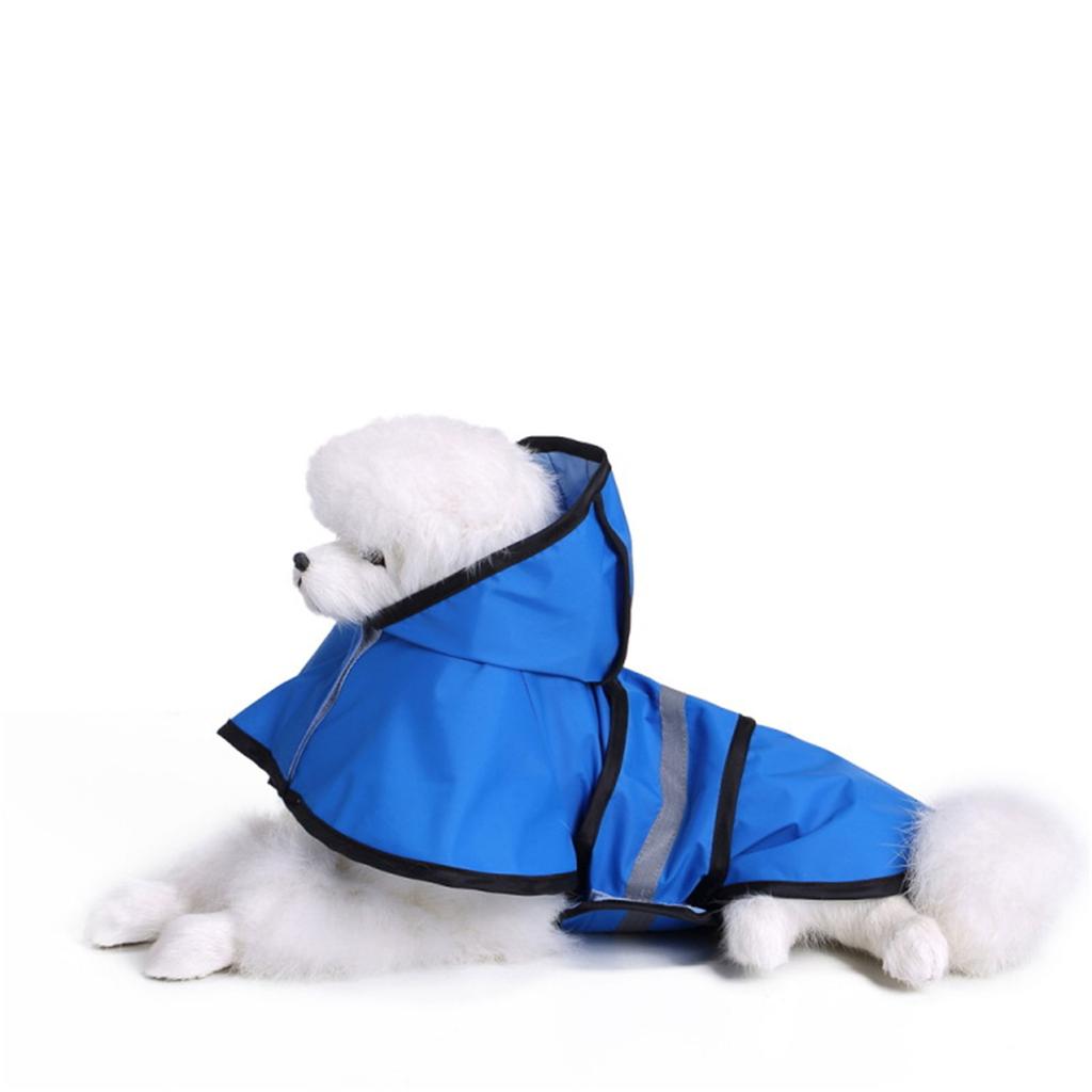 Lightweight Waterproof Rainwear Small To Large Dogs and Puppies Ponchos Hood Reflective Strip Rainwear with Hood