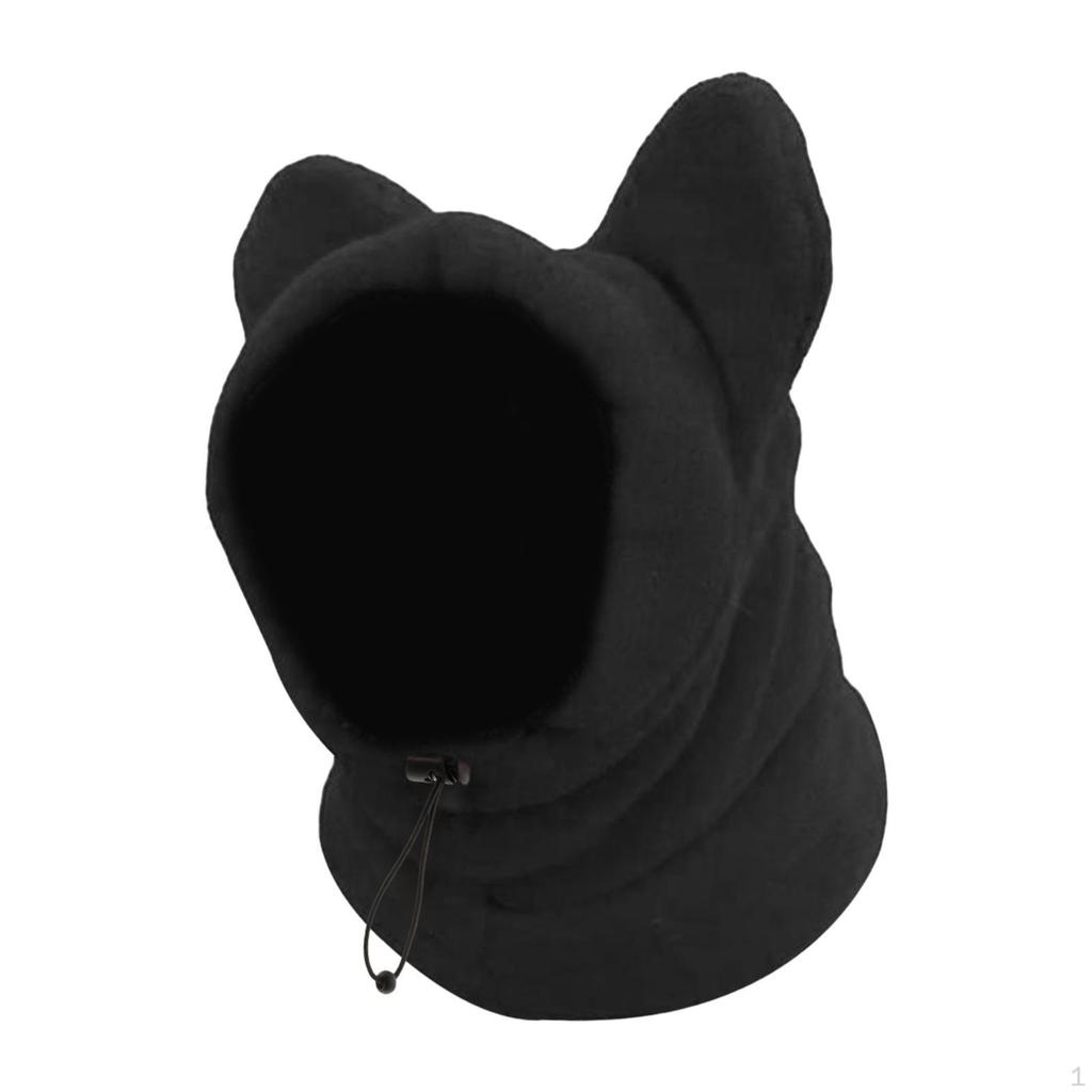 Hundeohrenschütze Mütze, Warme Hoodie Kopfbedeckung Weiche Wickel Winddicht Leise Abdeckung Fleece für