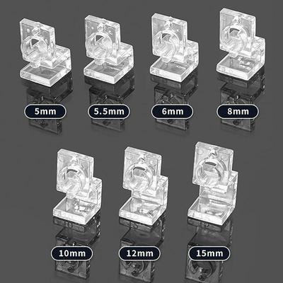 4 pezzi 6 mm/8 mm/10 mm clip in acrilico per acquario coperchio supporto supporto staffa morsetto supporto fornitura acquario