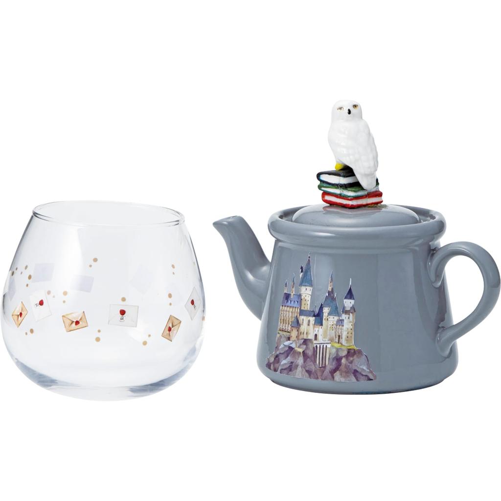 Harry Potter Hedwig Figure Teapot (approx. 380ml) & Teacup (approx. 450ml) Set, Wizarding World Merchandise, Gray, SAN4500