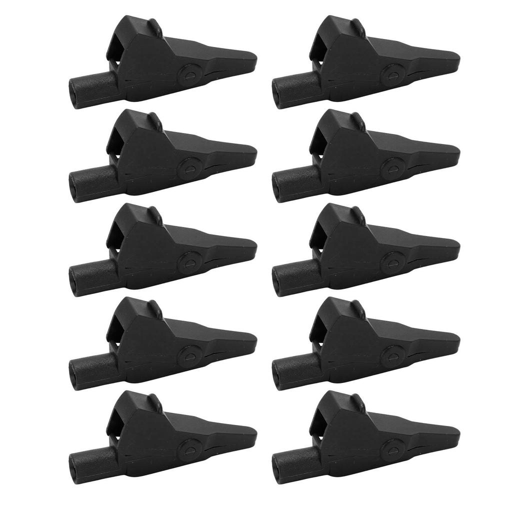 10Pcs J.60032 Banana Test Clip Fully Enclosed Electrical Test Clips with 4mm Jack for Electronic InstrumentsBlack