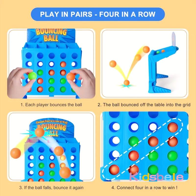 Small Mini Desktop Educational Double Ejection Fun Four Ball Competitive Finger Projection Shooting Toy