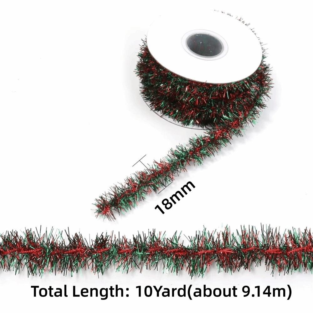 Glitter Finish Tinsel Ribbon Garland 10 Yards Length Foil Tinsel Garland Wedding Decoration