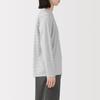 MUJI Jersey Knit Crew Neck Long Sleeve AB1MLA6S Dark Gray Stripe XL Men's T-Shirt