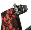 Gdgydh Eleganti Décolleté Retrò a Rete per Donna Pizzo Peep Toe Scarpe con Plateau Cinturino alla Caviglia Sandali con Plateau Rossi Slingback