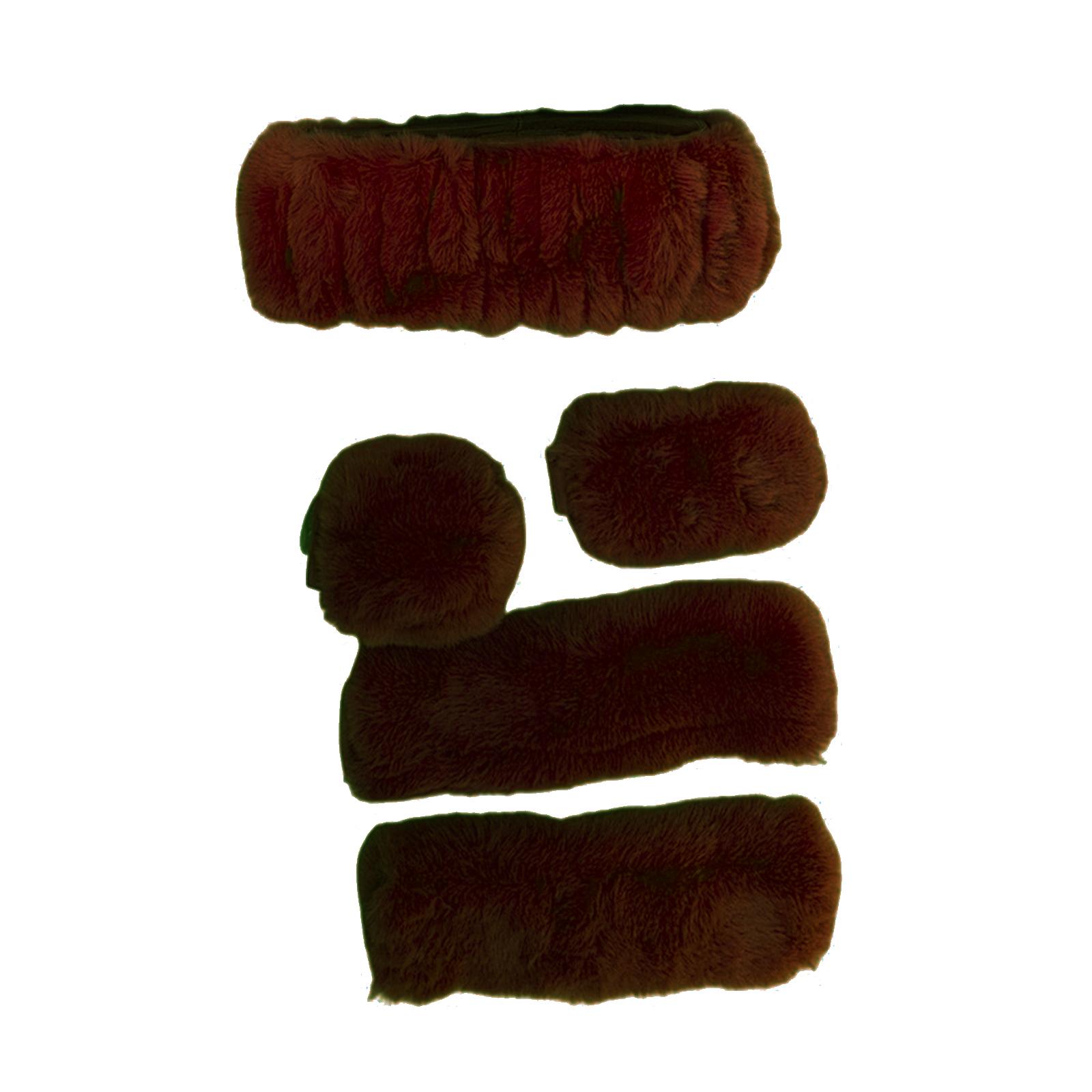 

Car Steering Wheel Plush Grip With High Elasticity, No Inner Ring, Non-slip Grip, Shoulder Guard, Armrest Pad One Size кофейный