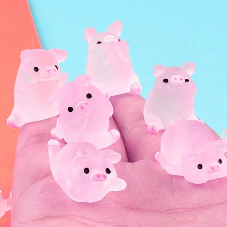 Lovely Car Center Console Ornaments Office Car Interior Accessories Creative Pigs Doll Animal Statue Car Supplies