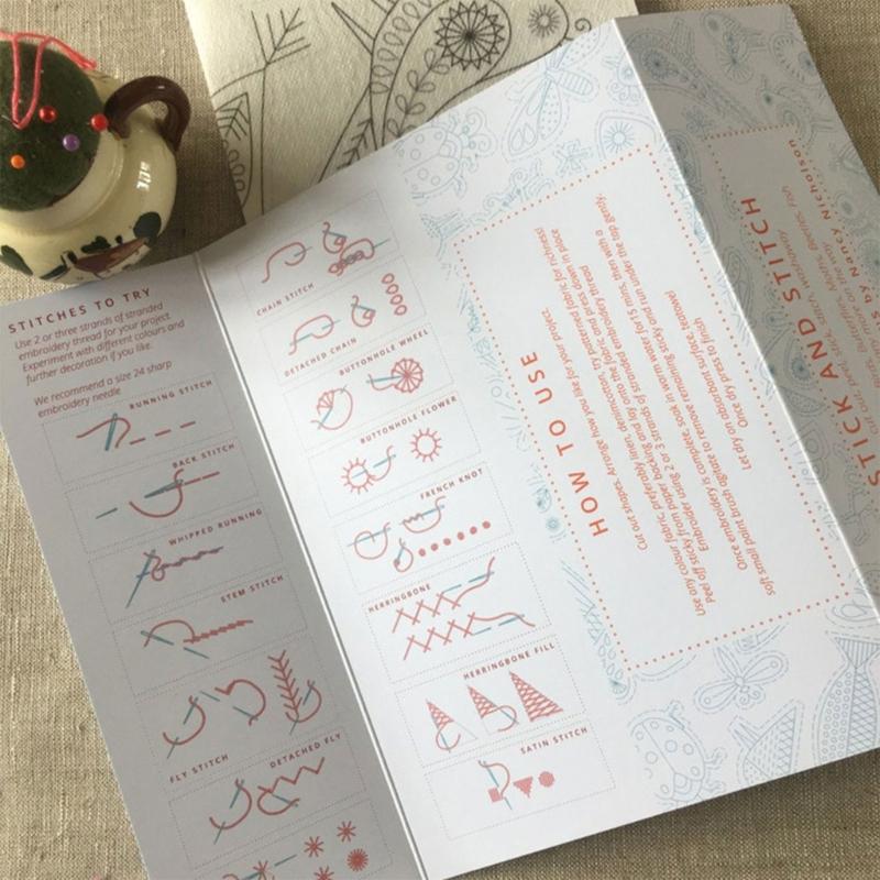 Stitching Embroidery Paper Adhesive Embroidery Transfer Paper Water Soluble Hand Sewing Stabilizer Embroidery Pattern