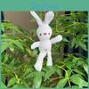 Charming White And Beige Corn Rabbit Plush Toy Keychain Perfect For Collectors