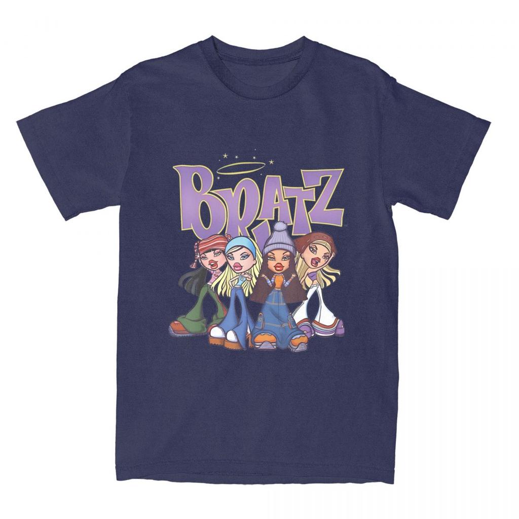 Vintage T-Shirt Bratz Original Vierergruppe Neueste Baumwoll-T-Shirts Hip Hop T-Shirt für Herren Sommer Kurzarm Kleidung