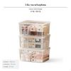 5Piece Transparent Plastic Storage Box Set, Hinged Lid Design, Perfect for Small Parts, Toys