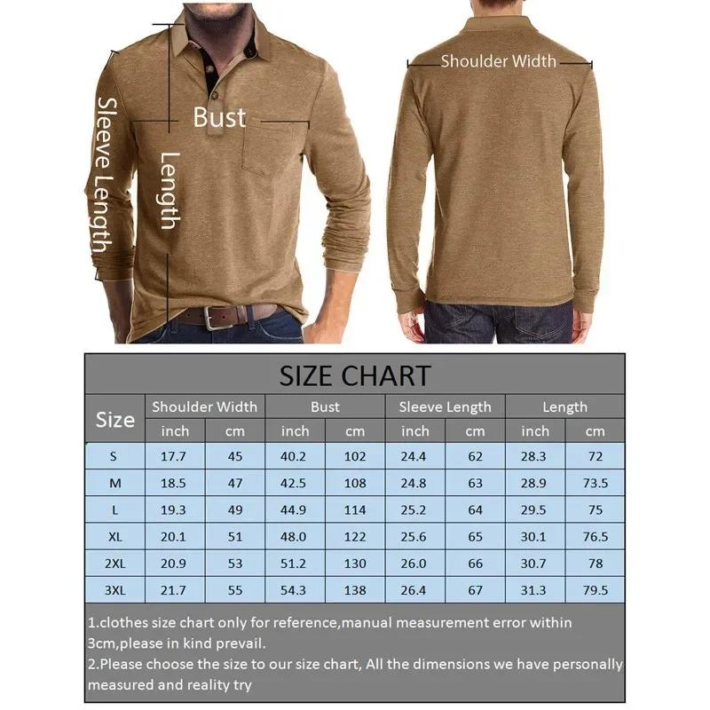 Autumn Men'S Polo Shirt Lapel Pocket T-Shirt Mens Business Casual Long Sleeve Tshirt Tees