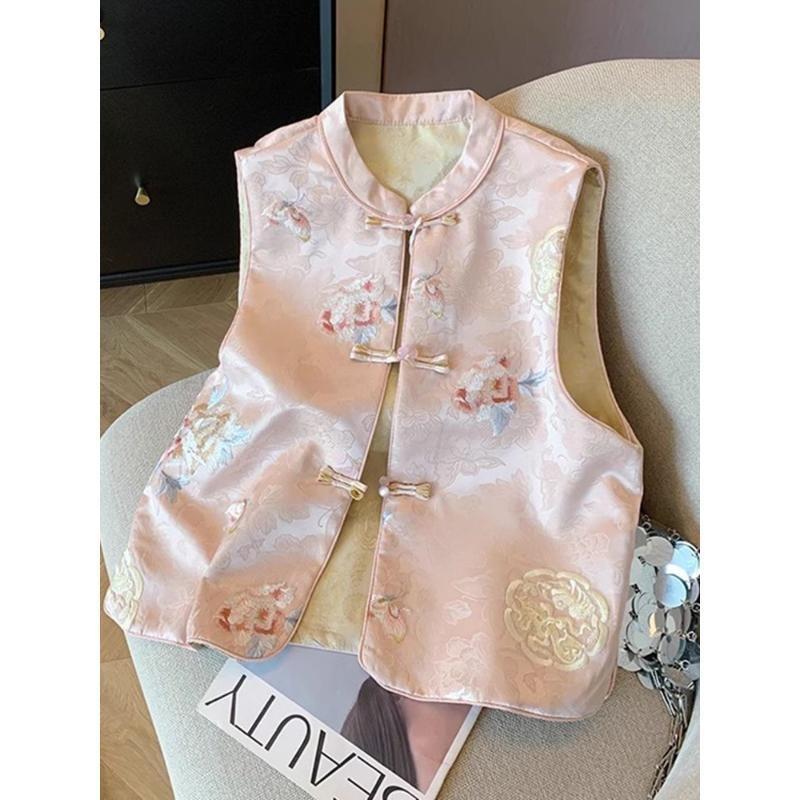 Jacquard embroidered vest women's spring and autumn 2025 new spring improved vest vest vest vest vest