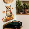 Painted Owl and Pumpkin Leaf Background Wall Decoration Stickers for The Restaurant Kitchen