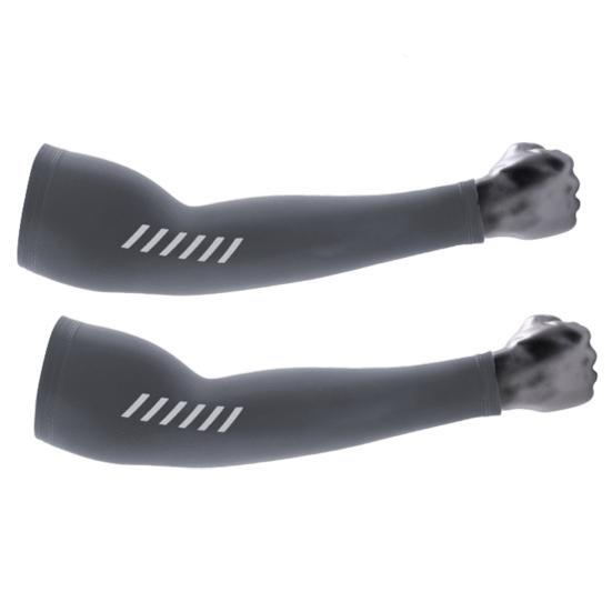 1 Pair UV-proof Cycling Arm Sleeves Sun Protection Moisture Absorbing Breathable Quick Drying Sports Cooling Arm Compression Sleeves