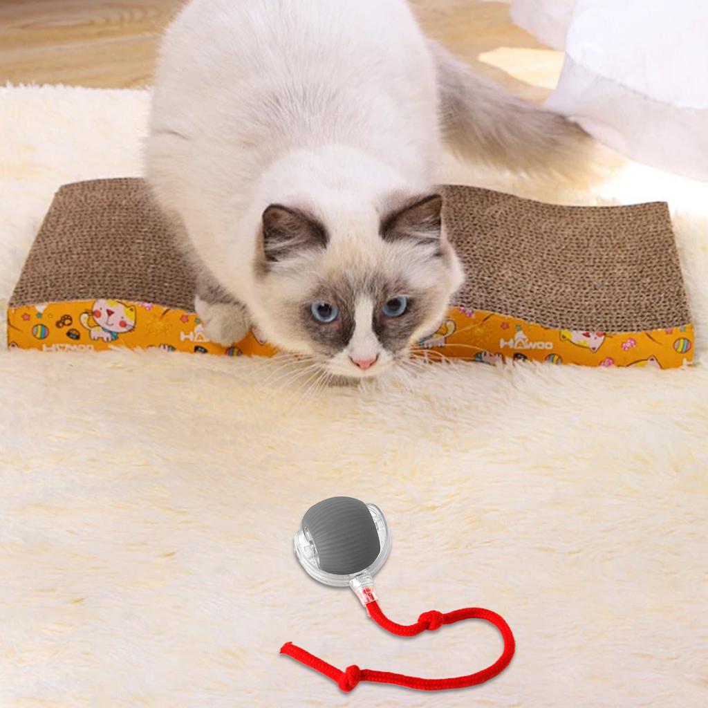 6x6x6cm Cat Interactive Ball Toy Automatic Rolling Ball Tail Rechargeable Smart Pet Electric Toy Dog Cat Training Imitate Mouse